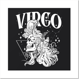VIRGO Green Forest Witch Shirt Skull constellation Posters and Art
